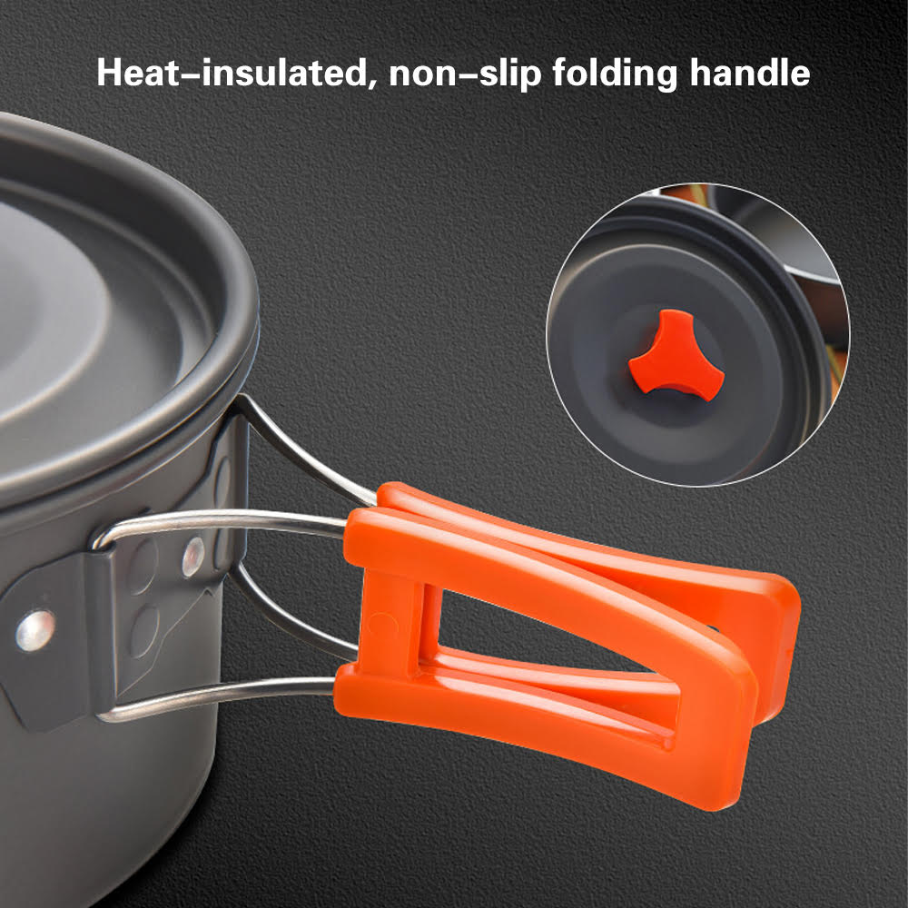 3–4 Person Aluminium Alloy Camping Cookware Set