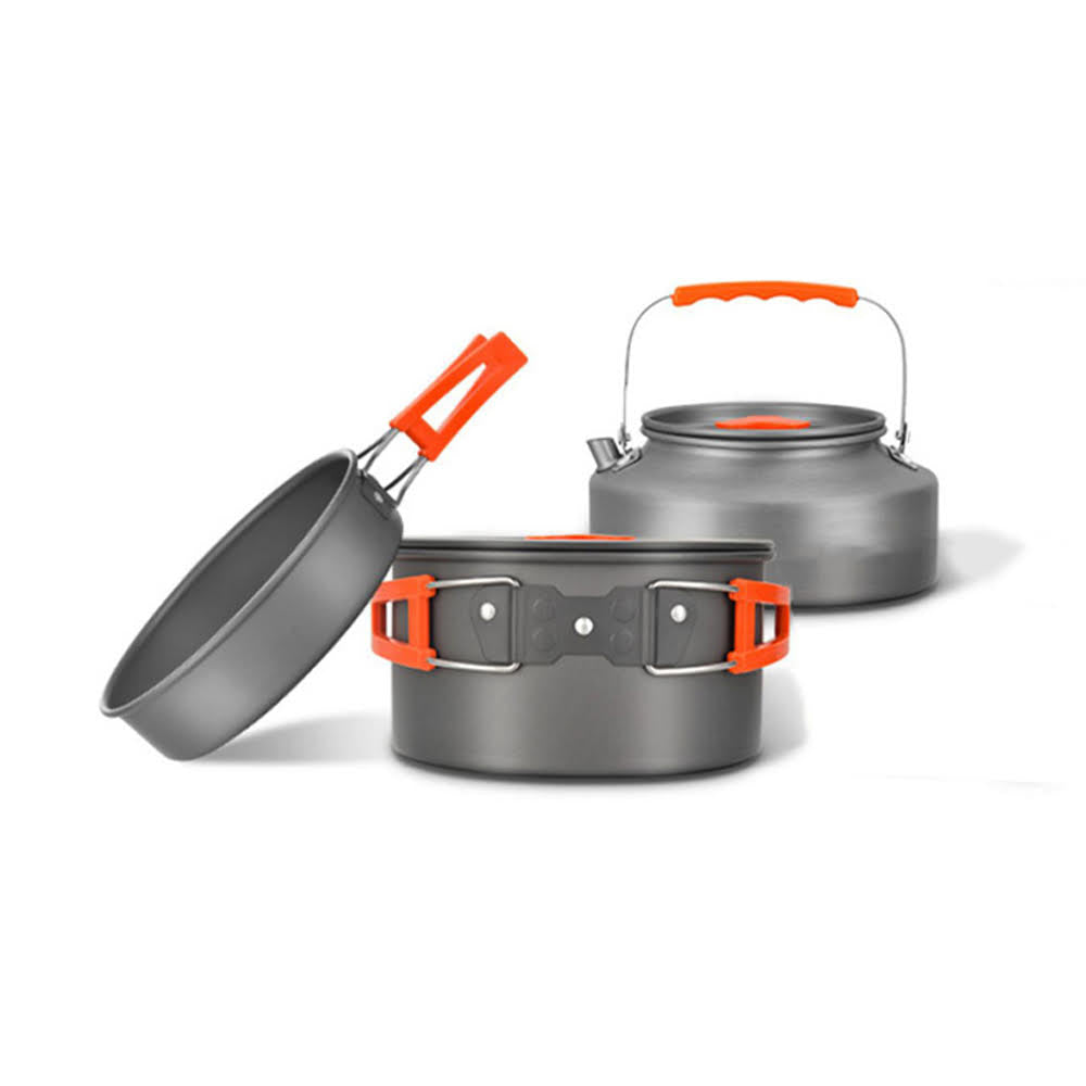 3–4 Person Aluminium Alloy Camping Cookware Set